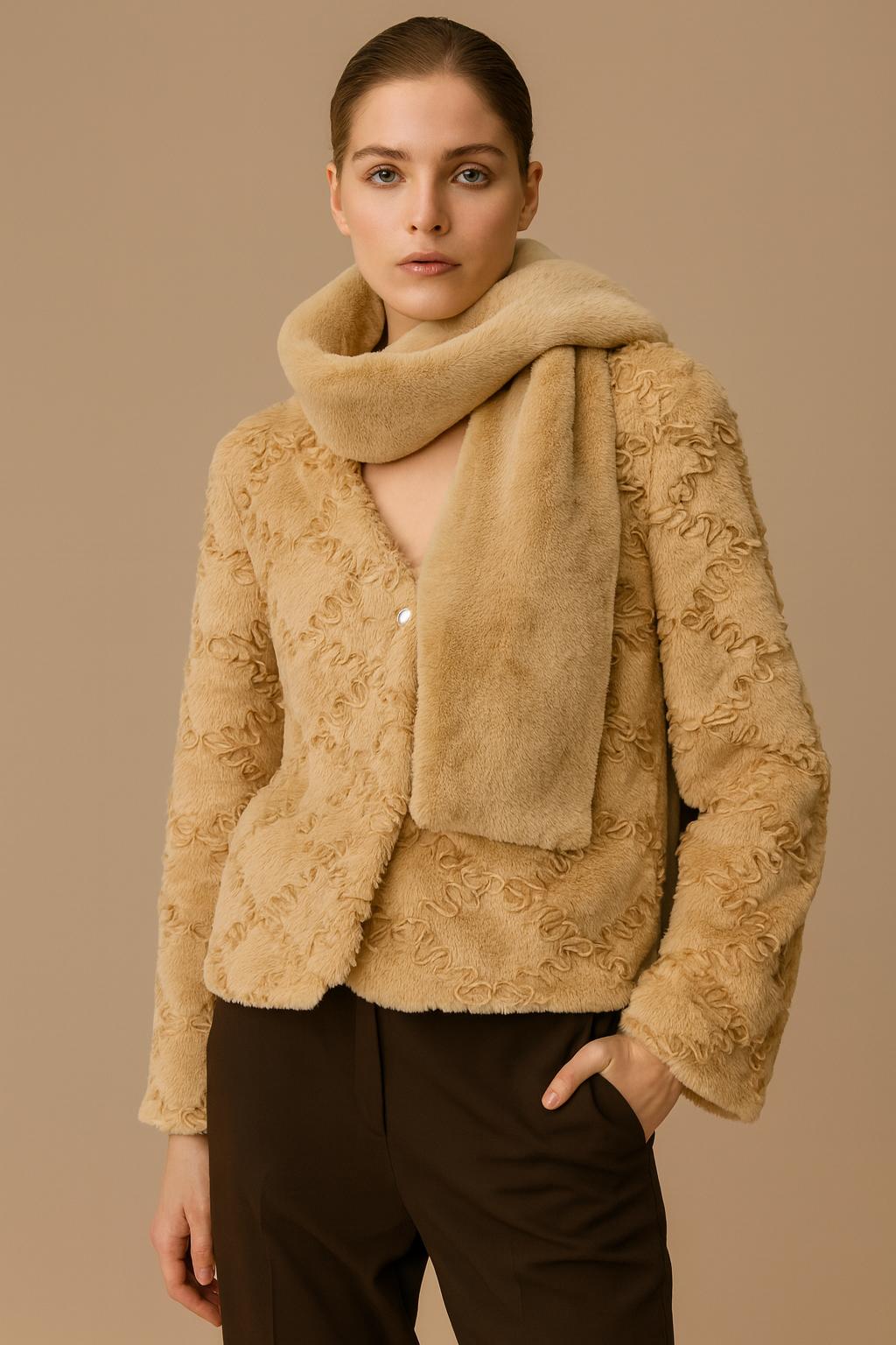 Arial cardigan with scarf