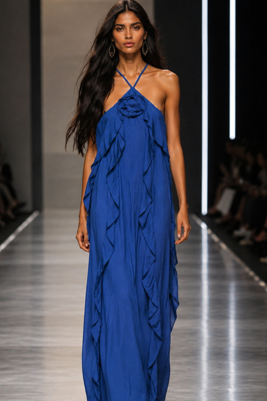 Blue rose dress