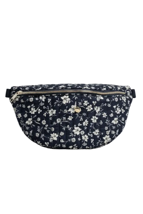 Women's crossbody fanny pack in cotton with floral print