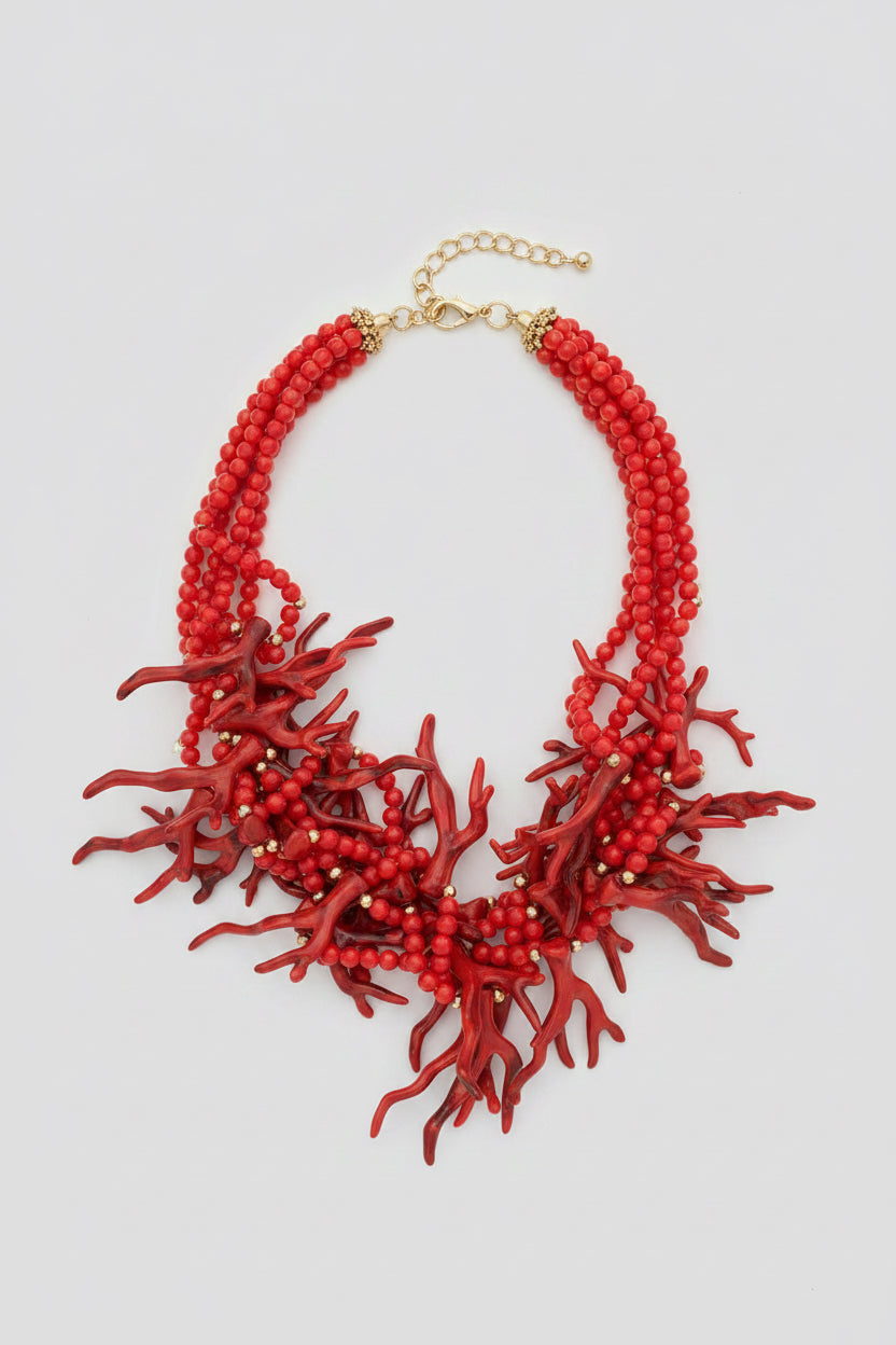 Coral fiesta necklace