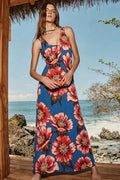 floral blue dress