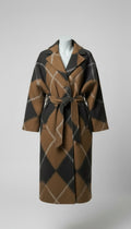 Plaid wool coat 
