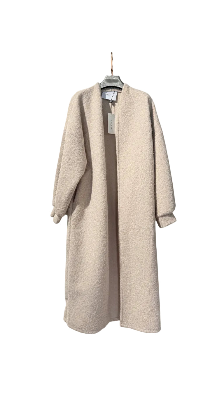 Long beige cardigan