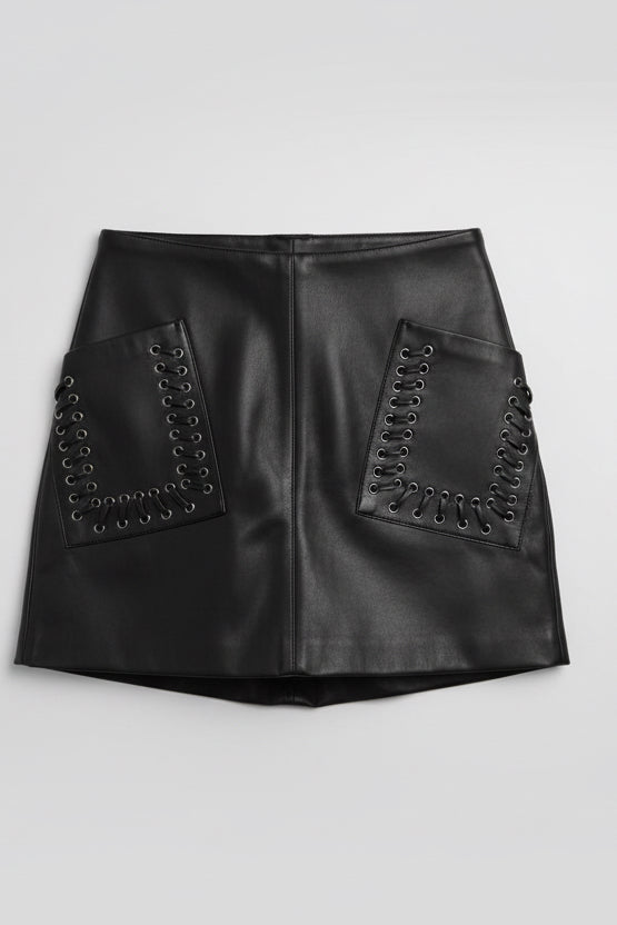 Faux leather skirt