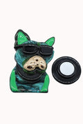 Green dog brooch